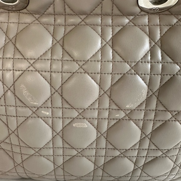 Dior Lady Dior bag Tote Bag grey color - Picture 5 of 13